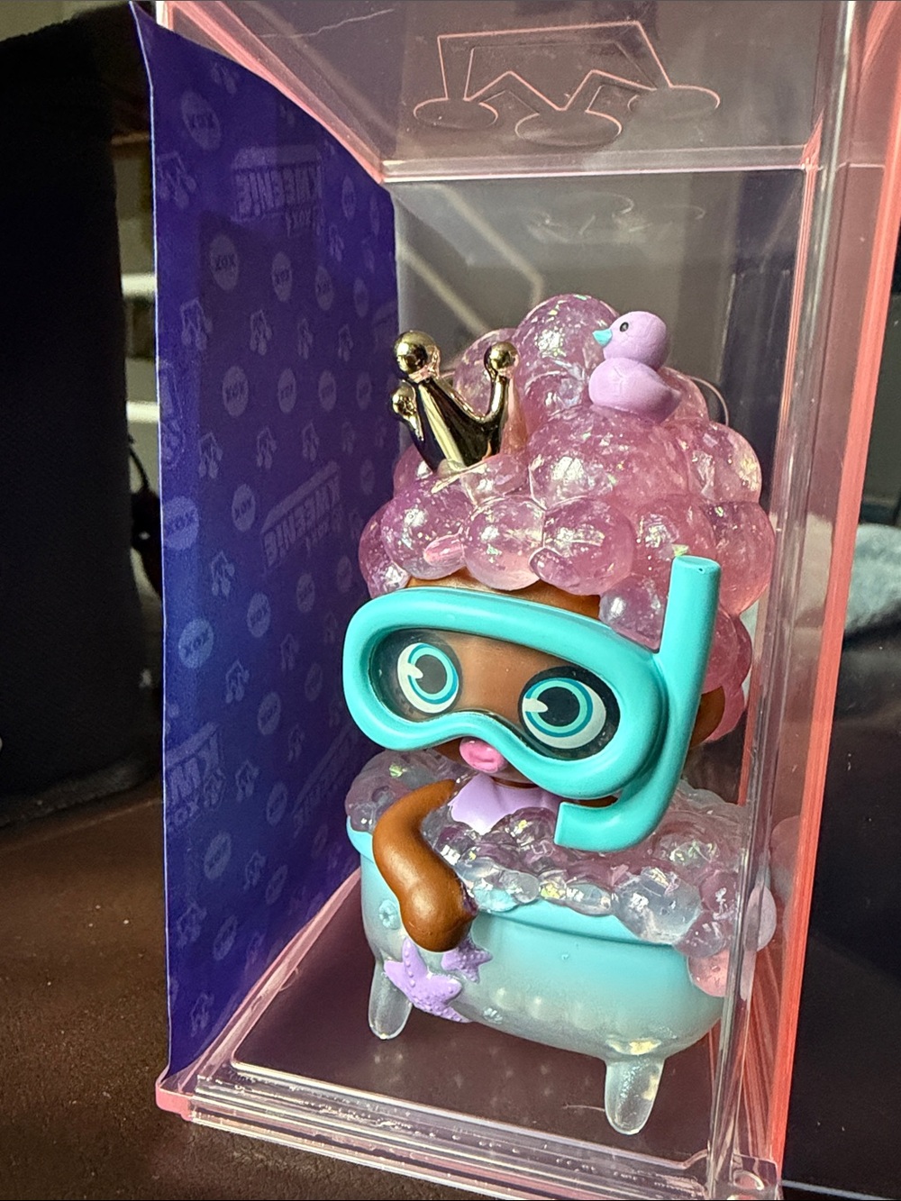 Kweenie Pink Bubble Bath Mermaid Toy with Teal Snorkel - Kids Toys